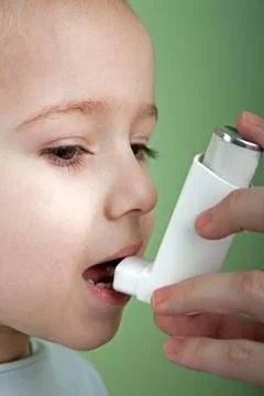 Asthmatic inhaler Stock Photos