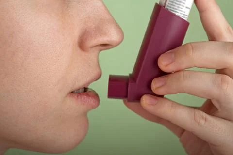Asthmatic inhaler Stock Photos