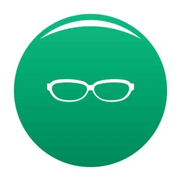 Astigmatic spectacles icon vector green Illustrazione stock