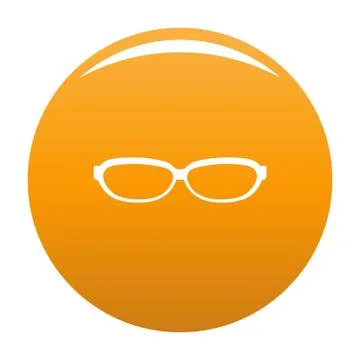 Astigmatic spectacles icon vector orange Stock Illustration