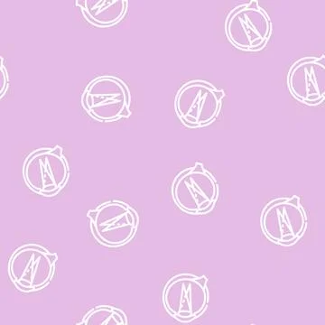 Astigmatism ophthalmology line vector seamless pattern Illustrazione stock
