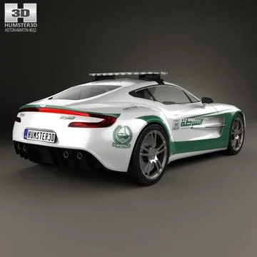 Aston Martin One 77 Police Dubai 13 3d Model