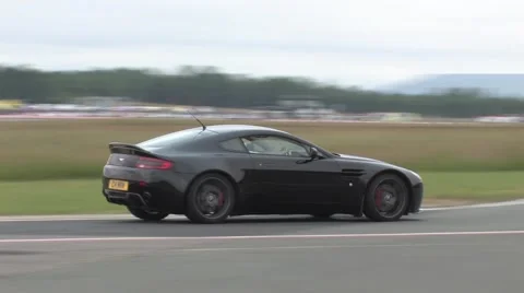 Aston Martin on track Stock Footage 52291787