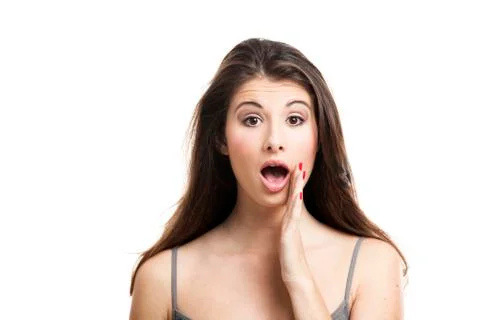 Astonished face Stock Photos