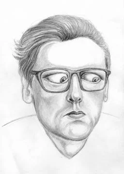Astonished man Stock Illustration