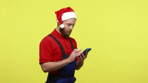 Astonished worker using new mobile application, sees shocking offers, looks very Stock Footage 161438319