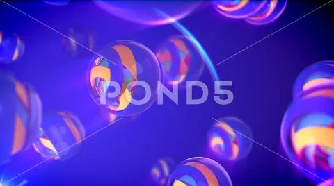 An astonishing 3d illustration of nested spheric constructs of various colors Stock Illustration