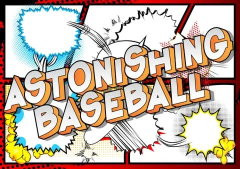 Astonishing Baseball - Vector illustrated comic book style phrase on abstract イラスト素材
