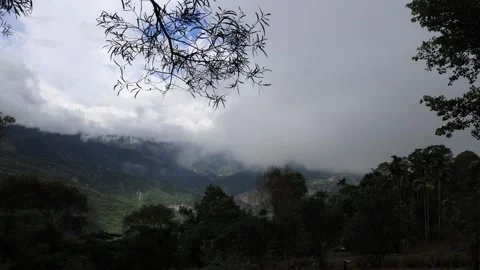 The astonishing cloudscape in front of your eyes. The surging sea of clouds . Stock Footage 278034311