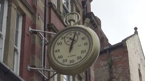 Astopwatch on a building Stock Footage 94924562