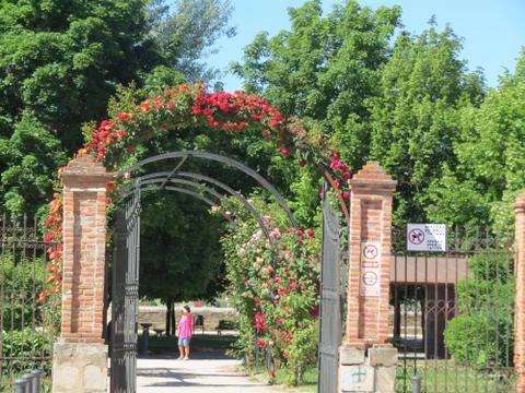 Astorga park gate Stock Photos