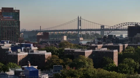 Astoria and The Robert F. Kennedy bridge... | Stock Video | Pond5