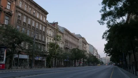 Astoria at Dawn, Budapest Stock Footage 91276089