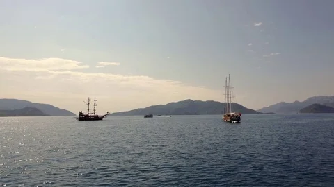 Astounding beach scene in Marmaris Turkey Stock Footage 80651908