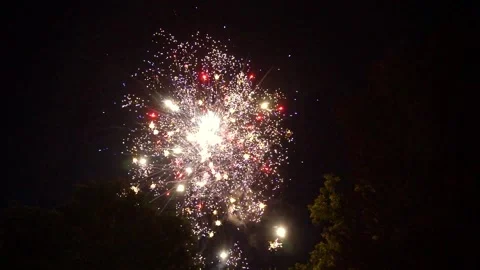 Astract firework footage in loopable slow motion Stock Footage 234931073