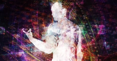 Astral Being Composed of Energy in Electromagnetic Spectrum Stock Footage 149721790