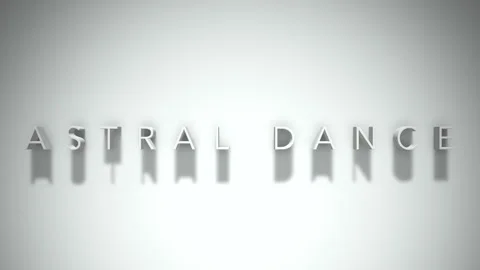 Astral dance 3D title animation with shadows on a white background Stock Footage 298003181