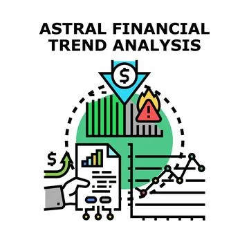 Astral financial trend analysis vector concept illustration Stock Illustration