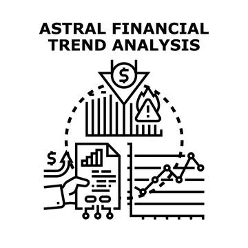 Astral financial trend analysis vector concept illustration Stock Illustration