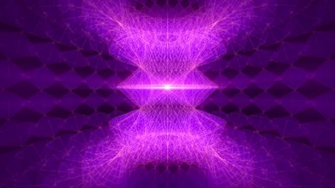 Astral transparent structure made of bright hi-tech lines and shiny polygons Stock Footage 278280169