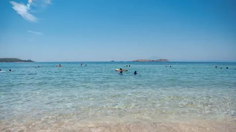 Astrida island from Thassos Greece Stock Photos