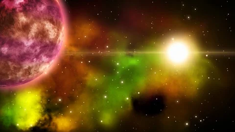 Astro 3d background. Loop. Stock Footage 93176391