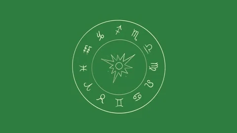 Astro and a green screen with clock on it wallpaper background stars animated Video stock 335091411