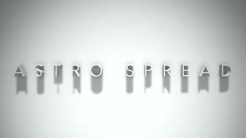Astro spread 3D title animation white text on a white background Stock Footage 298895486