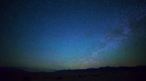 Astro Time Lapse of North Star over Sand Dunes in Death Valley Stock Footage