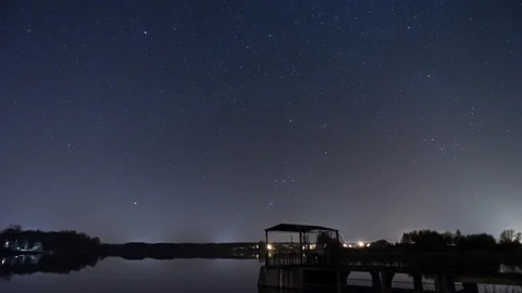 Astro Time Lapse Over Lake Video stock 167855013