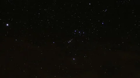 Astro Timelapse 11 Orion Constellation Stock Footage