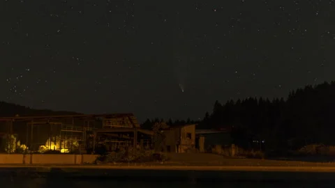 Astro Timelapse of comet NEOWISE Stock-Footage 169549030