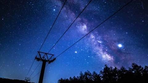 Astro Timelapse in Japan Stock Footage 135761187