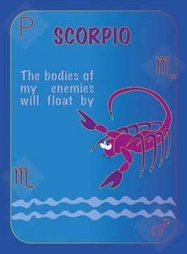 Astrocard Scorpio Stock Illustration