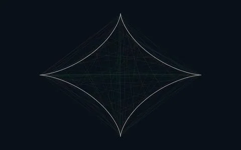 Astroid Chord Web Abstract Geometric Pattern Background 스톡 일러스트