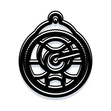 Astrolabe navigation tool graphic vector illustration Illustrazione stock