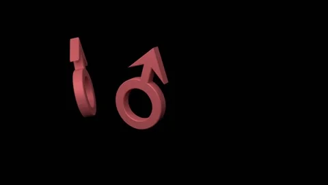 Astrological aspect of the Mars-Mars conjunction. 3D rendering Stock Footage 157449191