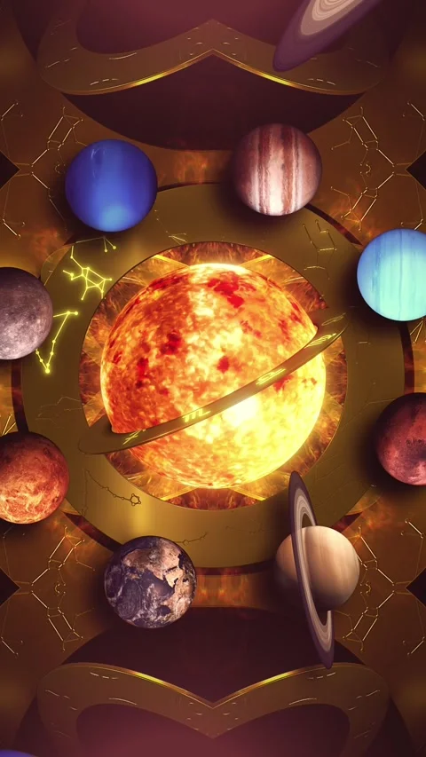 Astrological Planets Background Stock Footage 294080062