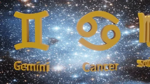 Astrological sign. Zodiac sign replace e... | Stock Video | Pond5