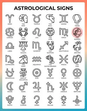 Astrological signs Illustrazione stock