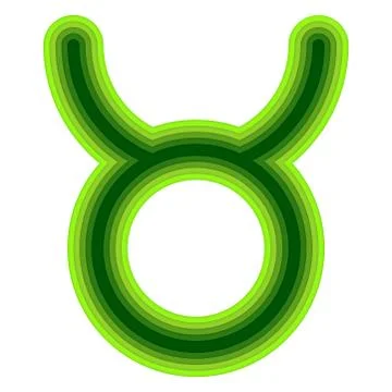 Astrological symbol of Taurus vector paper cut Stock Illustration