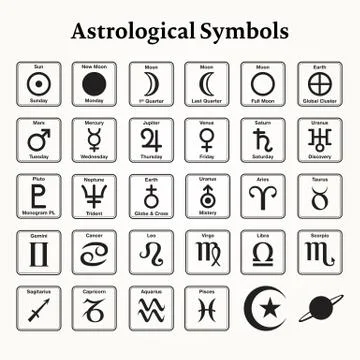 Astrological Symbols Stock Illustration