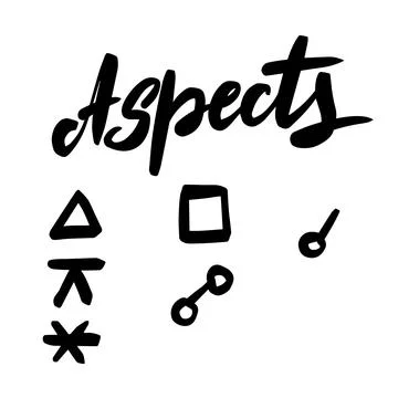 Astrology aspects, natal birth chart symbol. I Stock Illustration