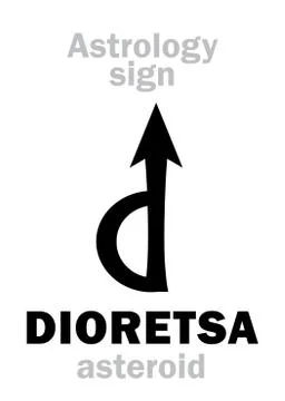 Astrology: asteroid DIORETSA Stock Illustration