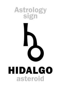 Astrology: asteroid HIDALGO Stock Illustration
