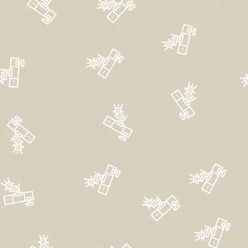 Astrology geek line seamless pattern sign Stock Illustration