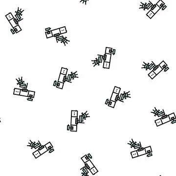 Astrology geek vector seamless pattern sign Stock Illustration