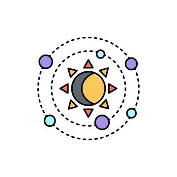 Astrology line icon. Isolated vector element. Stock Illustration