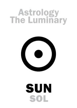 Astrology: Luminary SUN (SOL) Ilustração Stock