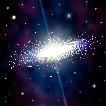 Astrology Mystic Galaxy Background. Outer Space. Vector Digital Colorful Illu Stock Illustration